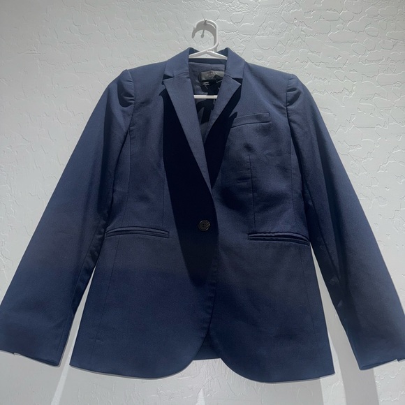 J.Crew 1035 Bi Stretch Wool Tollegno 1900 Blazer OP Navy - Picture 4 of 11